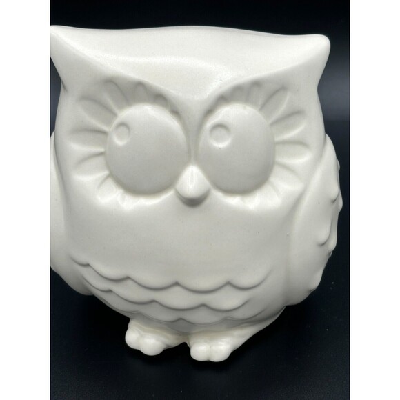 Hallmark Ceramic Snow Owl Ivory White Home Decor Statue Figurine 5"h Eyes Opened - Picture 7 of 15